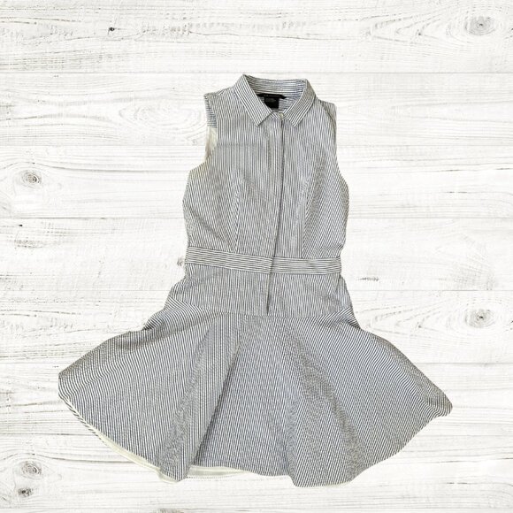 A/X Armani Exchange Blue Striped Mini Dress Size 6 - Picture 1 of 4